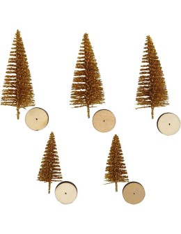 Διακοσμητικά Δeντράκια 4+6cm με Βάση 5pcs