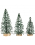 Model Tree 10+15cm with Wooden base 3pcs