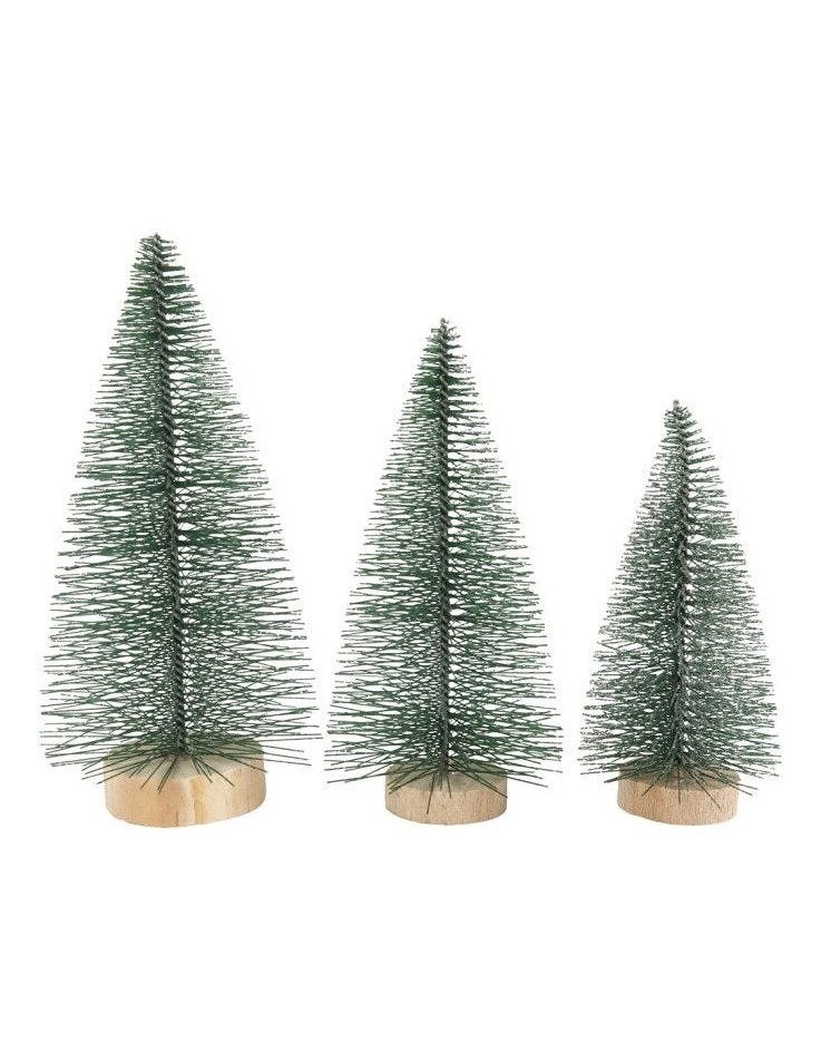 Διακοσμητικά Δeντράκια 10+15cm με Βάση 3pcs