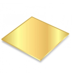 Acrylic sheet 3mm 30x30cm Mirror Gold