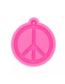 Silicone Mold Peace Symbol 6.8x5.1x0.8cm