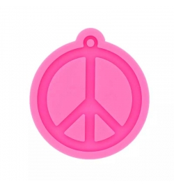 Silicone Mold Peace Symbol 6.8x5.1x0.8cm