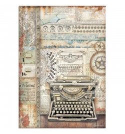 Ricepaper A4: "Lady Vagabond Lifestyle typing writer"