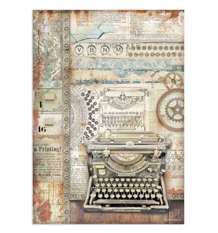 Ricepaper A4: "Lady Vagabond Lifestyle typing writer"