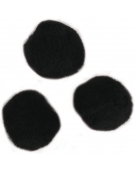 Pom poms 7mm Black 70pcs