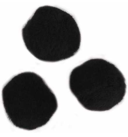 Pom poms 7mm Black 70pcs