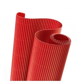 Cardboard Corrugated Red 50x70cm roll