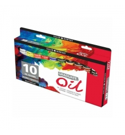 Paint Oil Colour Set 10pcs x 38ml Graduate - Daler Rowney