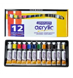 Σετ 12 ακρυλικές μπογιές Graduate 22ml - Daler Rowney