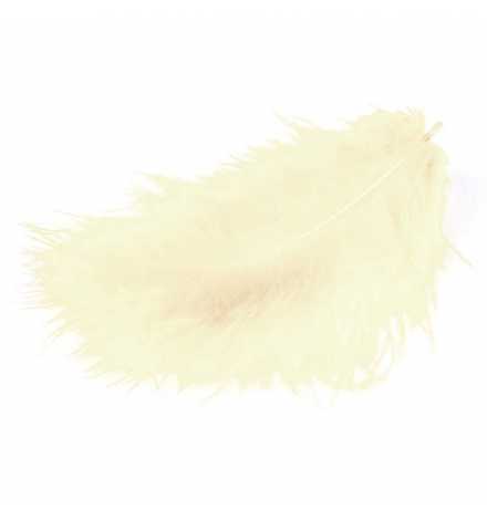 Feathers 12cm 17pcs - White - Meyco