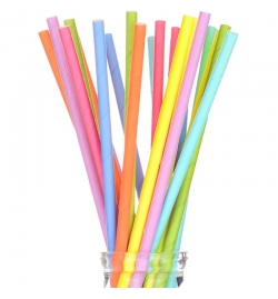 Paper Straws 8mm 100pcs Coloured