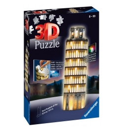 3D Puzzle Night Edition 216pcs Tower of Pisa