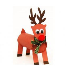 Christmas Reindeer  - Card Tube