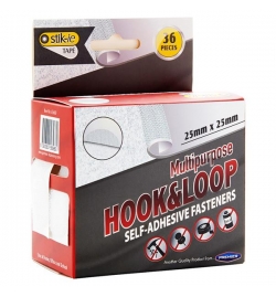 Hook & Loop Self Adhesive round pads 25mm 36pcs