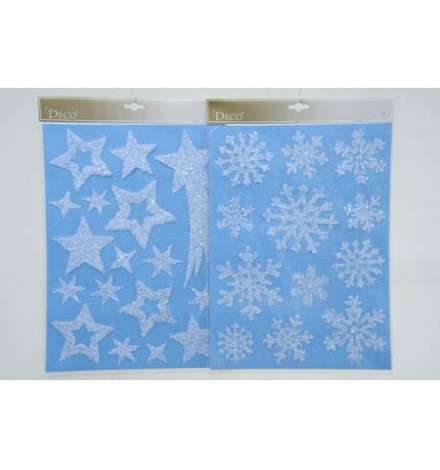 Stickers Snow Glitter Stars / Snowflakes