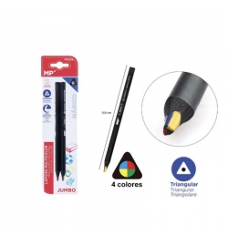 Magic Pencils Multicolored Jumbo - 4 Colors 2pcs