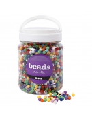 Plastic Beads Colored 10mm / 5mm 1100pcs