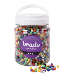 Plastic Beads Colored 10mm / 5mm 1100pcs