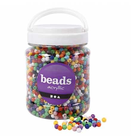 Plastic Beads Colored 10mm / 5mm 1100pcs