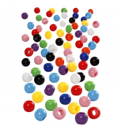 Χάντρες Πλαστικές Χρωματιστές 10mm / 5mm 280pcs