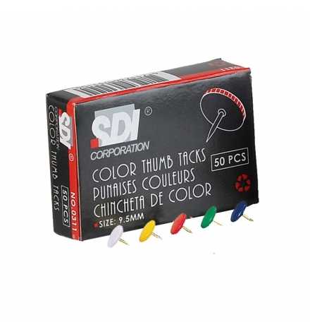 Πινέζες 9.5mm Χρωματιστές 50pcs