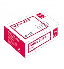 Round Edge Paper Clips 50mm Pack of 100