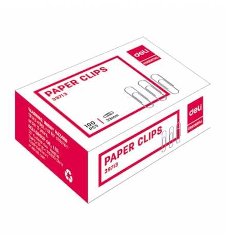 Round Edge Paper Clips 50mm Pack of 100