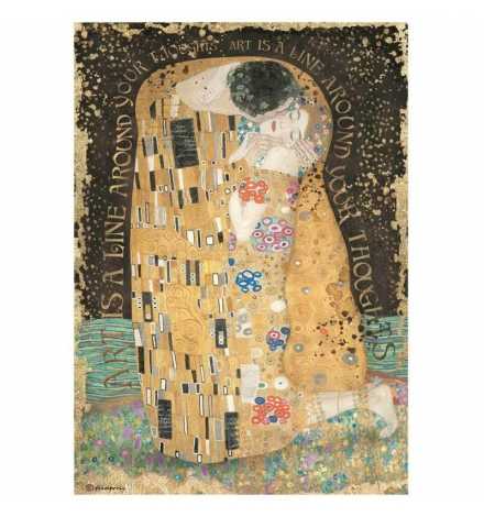 Ricepaper A4: "Klimt The Kiss"