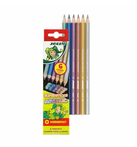 Pencils Colored Metallic Set 6pcs - Jolly