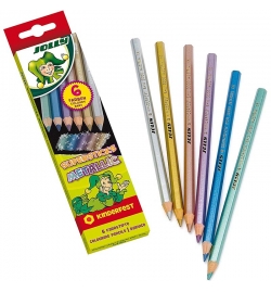 Pencils Colored Metallic Set 6pcs - Jolly