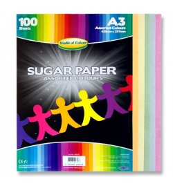 Sugarpaper Sheets  A3  100pcs - Assorted Colors