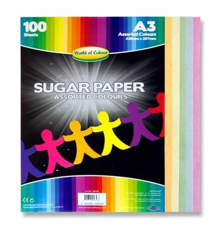 Sugarpaper Sheets  A3  100pcs - Assorted Colors