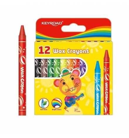 Κραγιόνια κέρινα για παιδιά 12 χρώματα - Keyroad