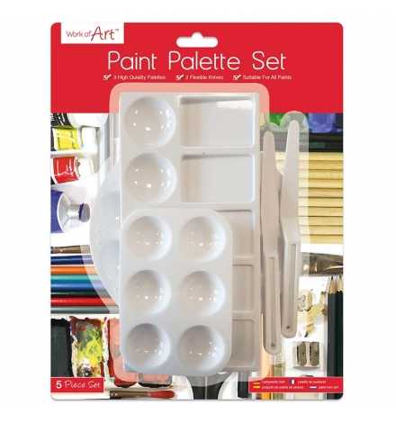 Paint Palette Set - 3 Palettes & 2 Knives - Tallon