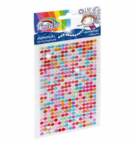 Ακρυλικά στρασάκια αυτοκόλλητα 400pcs διάφορα χρώματα