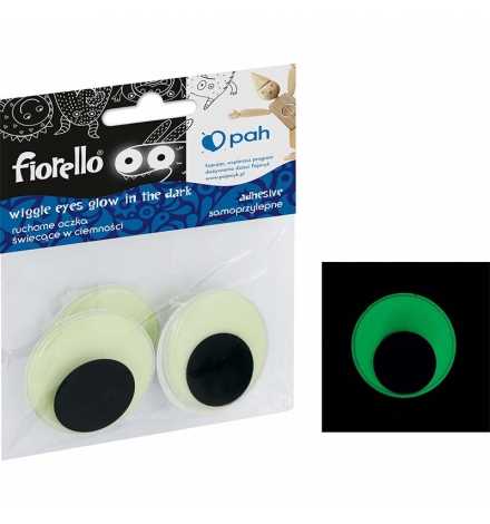 SelfAdhesive Wiggle Eyes Fluorescent 40mm 4pcs