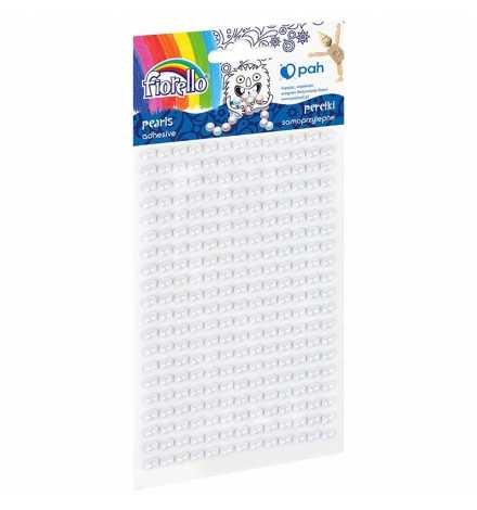 Αυτοκόλλητες πέρλες άσπρες 5mm 260pcs