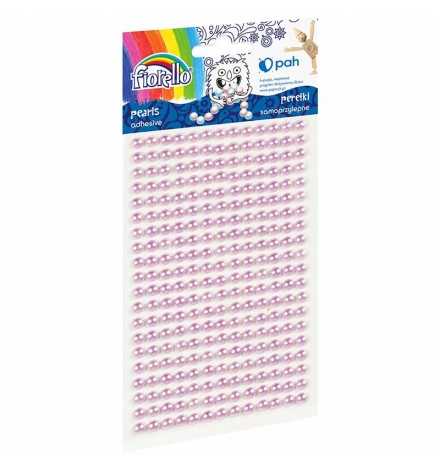 Αυτοκόλλητες πέρλες λιλά 5mm 260pcs