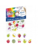 Wooden Buttons Craft Pack Fruits 20mm 20pcs