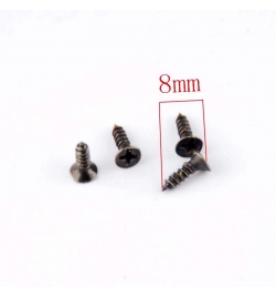 Screw 2x8mm Antique Bronze