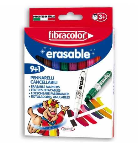 Markers Magic Erasable Set 10pcs Fibracolor