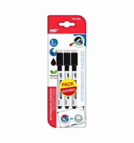 Whiteboard Markers with sponge 3pcs Black MP