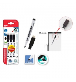 Whiteboard Markers with sponge 3pcs Black MP