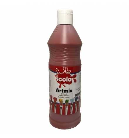 Μπογιά Tempera Artmix 600ml - Καφέ (Burnt Sienna)