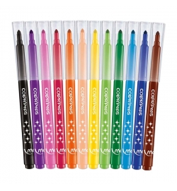 Color Peps Long Life Felt Tip Markers Set 12pcs Maped