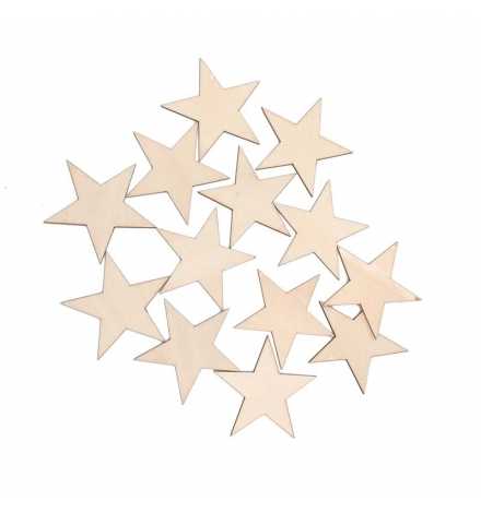 Wooden Star 6cm x 2mm