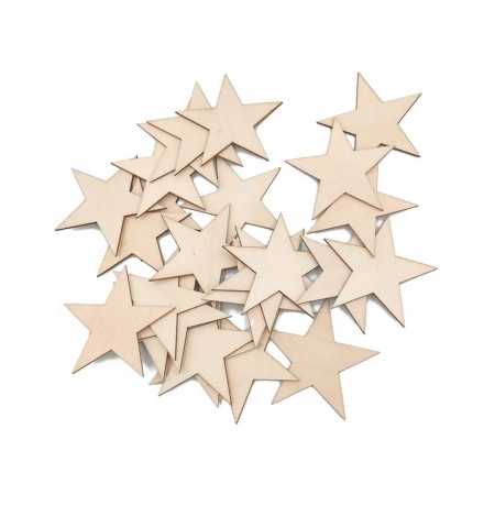 Wooden Star 5cm x 2mm