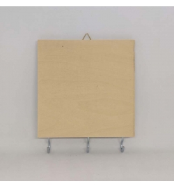 Ξύλινο Κρεμασταράκι Τριπλό 15x15x1cm
