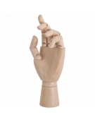 Wooden Left Hand Mannequin (10") 25cm