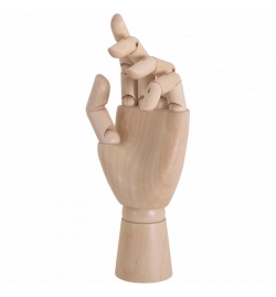 Wooden Left Hand Mannequin (12") 30cm